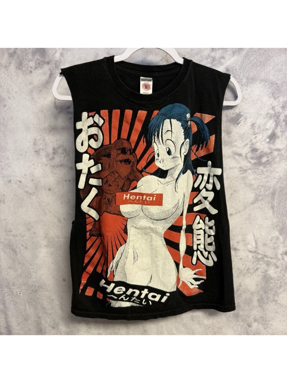 Rayton Playeras Anime Hentai Tank Top T Shirt Mens Small Black